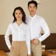 thumbnail image 2 of Camisa de vestir de algodón puro de alta gama para hombres y mujeres, estilo informal de negocios, antiarrugas, de algodón completo, camisa de cuello blanco para hombres, 2 of 5