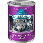 Angle View: Blue Buffalo Wilderness High Protein Grain Free, Natural Adult Wet Dog Food, Beef & Chicken Grill 12.5-oz can (pack of 12)