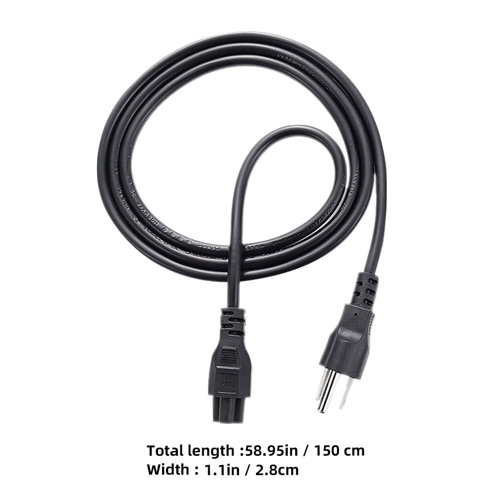 Supvox Plum Blossom Tail Black Power Cord for Computer PVC Copper 10Pcs