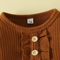 thumbnail image 7 of BAnala Girls Clothes 3Pcs Baby Girl Outfits Sweatshirt + Pants + Headband Fall Winter Clothes Brown,12-18 Months, 7 of 7