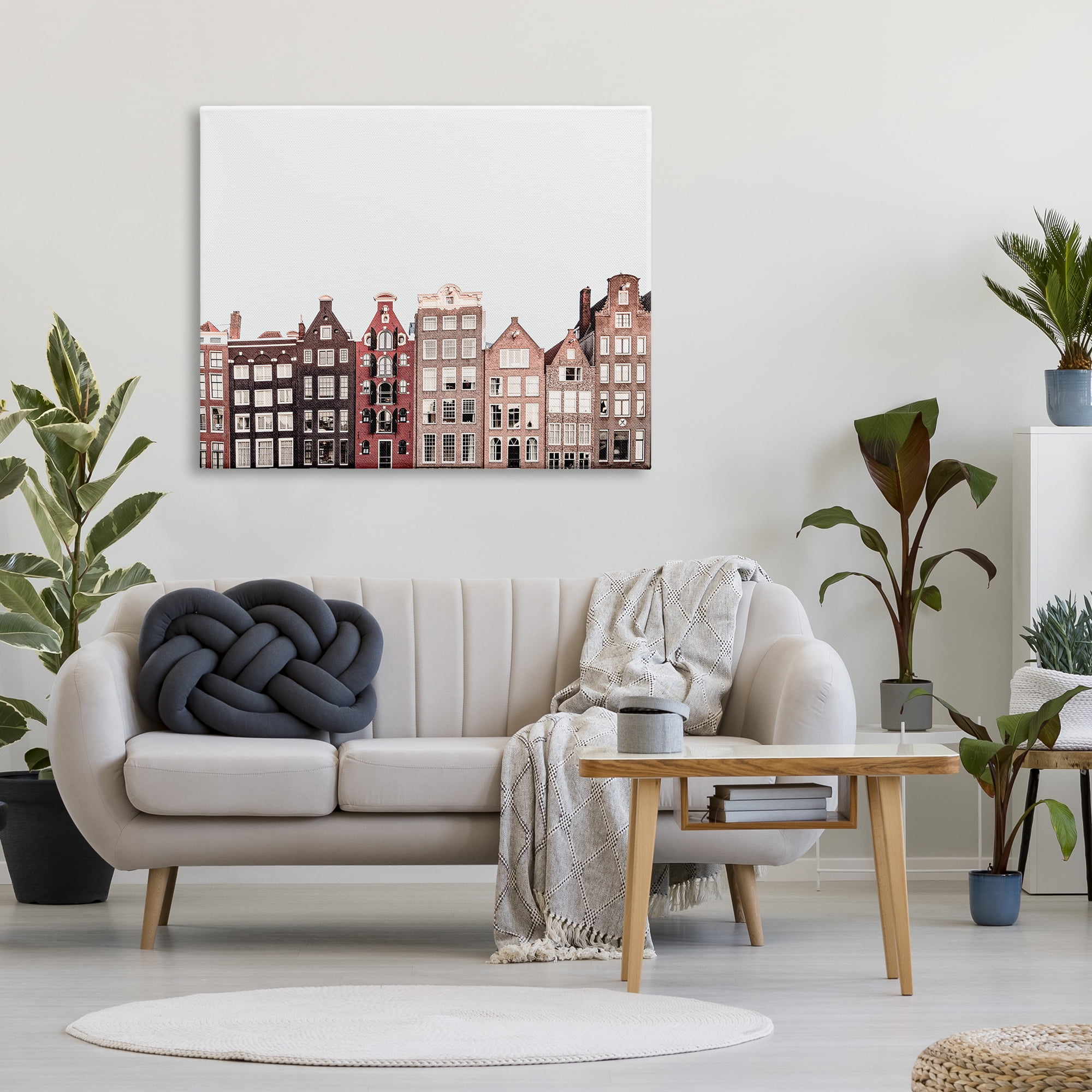 Stupell Industries Cityscape Houses Architecture Travel & Places Photography Gallery Wrapped Canvas Print Wall Art, 48 x 36