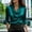 Blackish Green, variant on Womens Tops Elegant Cowl Neck 3/4 Sleeve Satin Work Blouse Spring Summer Shirts for Women Beige L