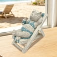 thumbnail image 6 of Liamobondopolis Duck and Bear Figurine Set With Beach Lounge Chair for home decor living room Summer Party and Farmhouse Indoor Decor 5.4 in Tall, 6 of 8