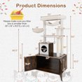thumbnail image 3 of Gymax 59 inch Cat Tree w/ Litter Box Enclosure w/ Hidden Washroom Scratching Posts, 3 of 10