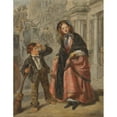 thumbnail image 2 of William Powell Frith 15x18 Black Ornate Wood Framed Double Matted Museum Art Print Titled - The Crossing Sweeper (1863), 2 of 5