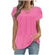 thumbnail image 3 of Camisa de manga larga,Camiseta de cuello redondo con mangas 3/4 para mujer, blusa informal holgada, tela de imitación suave, cómoda para uso diario y en casa, sopatenor, 3 of 9