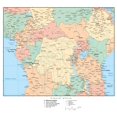 thumbnail image 2 of Political Map Central Africa Wall Mural Decal Sticker, Wallmonkeys Peel & Stick Vinyl Graphic (24 in W x 22 in H), 2 of 4