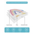 thumbnail image 5 of Quilts Queen Size Bedding Set, Cute Rainbow Sun Lightweight Quilted Comforter, Rainy Simple Drawing Soft Reversible Bedspread Coverlet with Pillow Covers for All Season, 90" x 96", 5 of 7