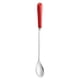 thumbnail image 1 of Xiao Hua Cubiertos de plata, 2 piezas, mango corto, cuchara de hielo de acero inoxidable, cuchara para helado de postre para el hogar, cuchara para revolver, color rojo plateado, 1 of 5