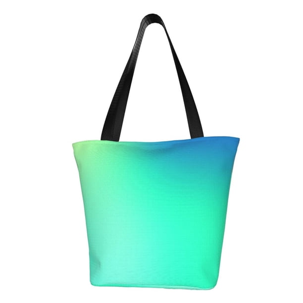 Balery blue green colors Bolsa de Hombro con Diseño, Bolsa Grande y Duradera, Bolsa Versátil para Compras