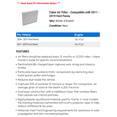 thumbnail image 2 of Cabin Air Filter - Compatible with 2011 - 2019 Ford Fiesta 2012 2013 2014 2015 2016 2017 2018, 2 of 2
