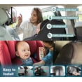 thumbnail image 3 of Baby Car Mirror,Shatterproof Baby Mirror for Car Seat Mirror for Rear Facing, Large Beckseat Safty Crash Tested Clear Wide View, 12 x 7.5", Black, 3 of 9
