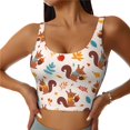 thumbnail image 1 of Balery Forest Squirrel Nuts Sujetadores deportivos con espalda cruzada para mujer, acolchados, sin costuras, de alto impacto, ideales para yoga, gimnasio, entrenamiento y fitness.-Small, 1 of 8