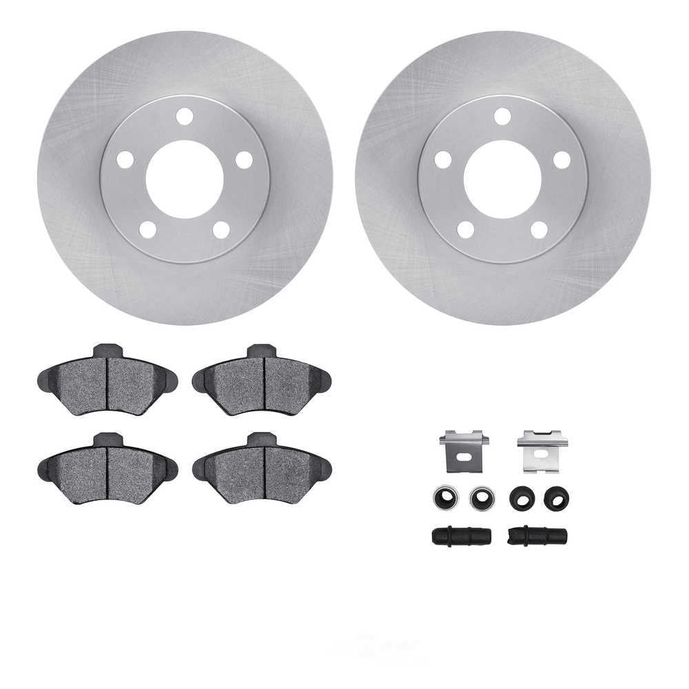 Dynamic Friction Company 6612-54003 DFC Rotors with EURO 5000 Ceramic Brake Pads includes Hardware