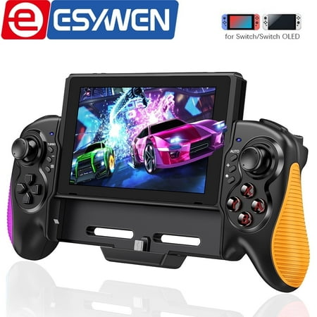ESYWEN Switch Controller with Joy-Cons for Nintendo Switch/OLED, Replacement for Joy Con, with Handheld Mode, Adjustable 6-Axis Gyro, Dual Motor Vibration, Turbo, Auto Function