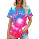 thumbnail image 1 of Tops de Ajuste Suelto para las Mujeres de Manga Corta Cuello Redondo Color Sólido, Estante de Imitación de Moda Casual, 1 of 7