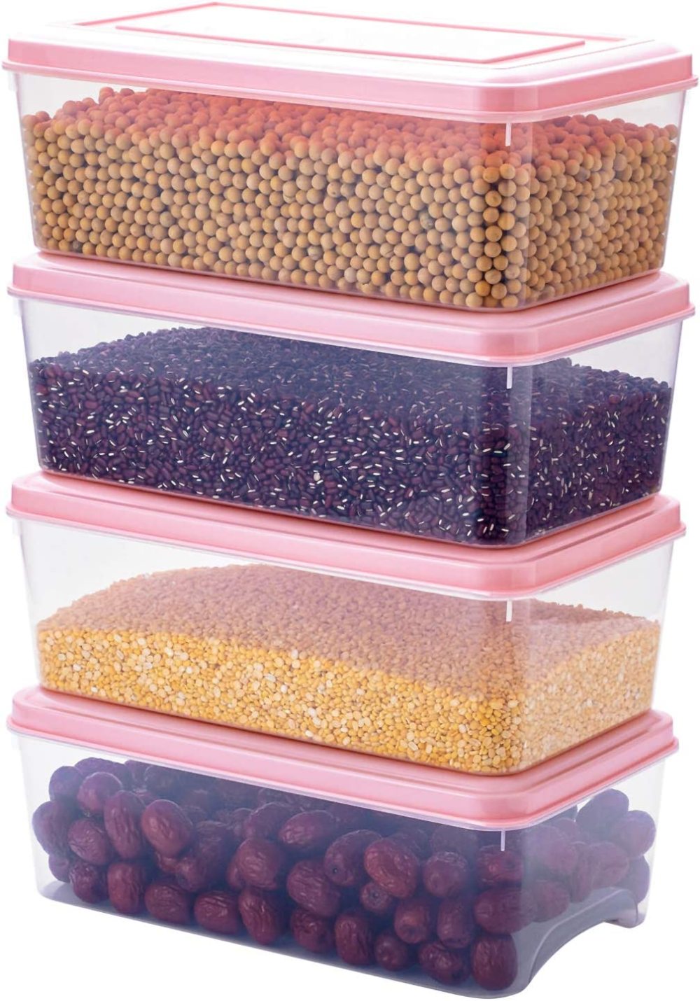 Plastic Storage Containers 4 Pack 45 Quart Plastic Storage Food Bins