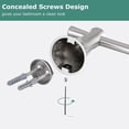 thumbnail image 5 of PARLOS Brushed Nickel Toilet Paper Holder, Wall Mounted Tissue Roll Hanger for Bathroom & Kitchen, 5 of 8