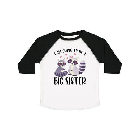 

Inktastic Racoon - I Am Going to Be a Big Sister Gift Toddler Toddler Girl T-Shirt