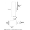 thumbnail image 4 of Maxim Lighting - Calibro - 14W 2 LED Outdoor Wall Mount-19.75 Inches Tall and, 4 of 5