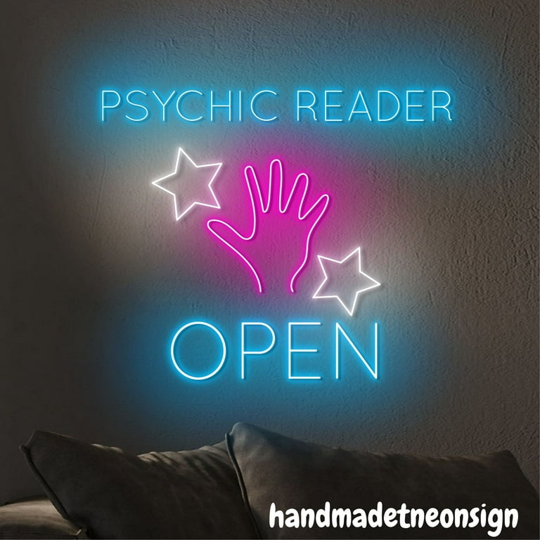 Handmadetneonsign Psychic Reader Neon Sign, Tarot Reader Led Light