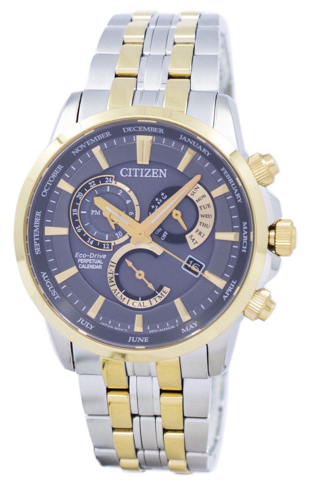 citizen watch men's silver and gold