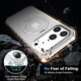 thumbnail image 5 of For iPhone 17 Pro Max Case, Compatible with MagSafe, Shockproof Military-Grade Protection, Magnetic Phone Case for iPhone 17 Pro Max Rugged Hybrid Case Wireless Charging,Clear, 5 of 6