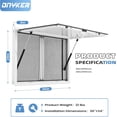 thumbnail image 6 of MELLCOM Concession Window 36"x24",Food Truck Service Window with 2 Horizontal Sliding Screen Windows & Awning Door,Aluminum Alloy Serving Window for Food Trucks, 6 of 8