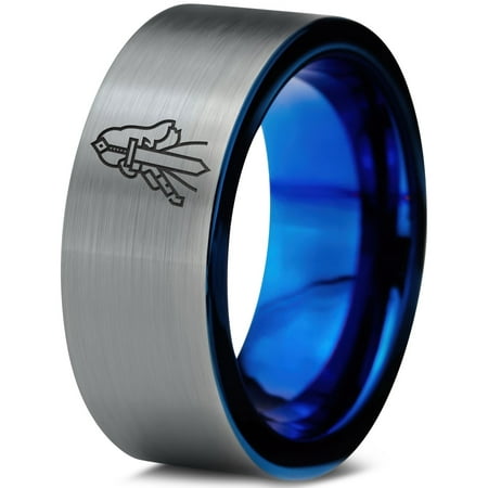 Tungsten Gamer Womens Gray Rings Graduation Anniversary Gift Engraved Granddaughter Gifts Tungsten Gamer Womens Gray Rings Graduation Anniversary Gift Engraved Granddaughter Gifts