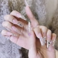 thumbnail image 2 of Set de puntas de uñas postizas Cycullinyt, largas, cuadradas, acrílicas, transparentes, 2 of 7