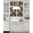 thumbnail image 3 of Retro Star Swag Valance and Tier Curtains Set Country Shabby Texas Stars Mottled Old Wood Grain Kitchen Curtains 3 Piece Set Rod Pocket Panels for Bedroom Cafe Swag Valances and 24 inches Tiers, 3 of 6