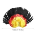 thumbnail image 3 of Vjnyvs Mohawk Wig, German Flag Afro Wig Headgear, Mohican Rooster Rainbow Wig Party Accessories for Sporting Events Outfit, 3 of 7