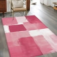 thumbnail image 4 of Area Rug for Living Room, Pink Geometric Non-Slip Indoor Large Carpet for Bedroom/Dining Room, Watercolor Ombre Modern Abstract Art Washable Low-Profile Rectangle Floor Mat Runner Rugs - 3 x 5 Ft, 4 of 7