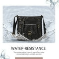 thumbnail image 2 of QYMHOODS Leather Crossbody Bag with Adjustable Strap Multi-Pockets Shoulder bag for Everyday Use,Black, 2 of 7