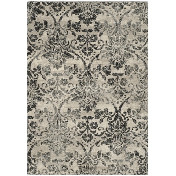 SAFAVIEH Retro Hyram Abstract Area Rug, Cream/Grey, 5'3" x 8'