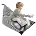 thumbnail image 7 of Sanmadrola Bean Bag Chair Cover for Kids or Adults Stuffed Animal Storage Sack Bean Bags (No Beans), Canvas, Strips, 7 of 7