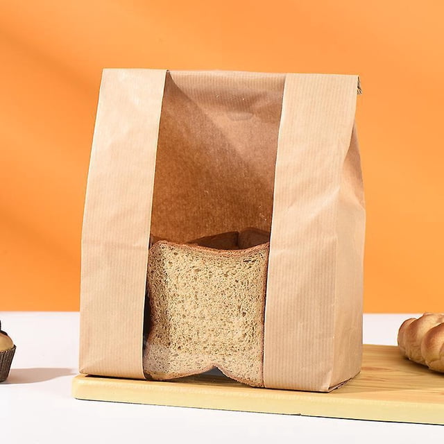 Bolsas Kraft Sincero 30 piezas con bolsa de embalaje de papel con ventana de pie