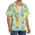 thumbnail image 4 of Daiia Pineapples1 Men's Linen Shirts Short Sleeve Casual Shirts Button Down Shirt for Men Beach Summer Wedding Shirt-XX-Large, 4 of 7