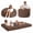 Coffee, variant on Memory Foam Bean Bag Chair Sofa Bed for Adults, Soft Micro Fiber Cover Round Single Couch – Ideal for Living Room, Bedroom & College Dorm