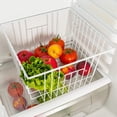 thumbnail image 2 of Cestas de alambre para congelador organizador de almacenamiento cocina pecho congelador vertical contenedores divisores refrigerador asas blanco perla, 2 of 7