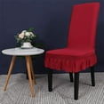 thumbnail image 7 of Visland Dining Chair Covers with Skirt, Universal Easy Fitted Dining Chair Slipcovers High Stretch for Home Ceremony Banquet Wedding Party, 7 of 7