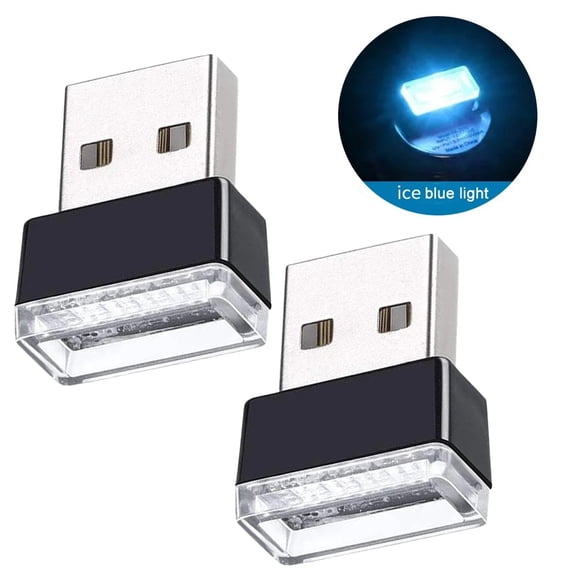 STONEGO 1PC/2Pcs Mini USB LED Car Light – Auto Interior Atmosphere Light, Plug and Play USB Decor Lamp for Emergency Lighting, Compact and Portable
