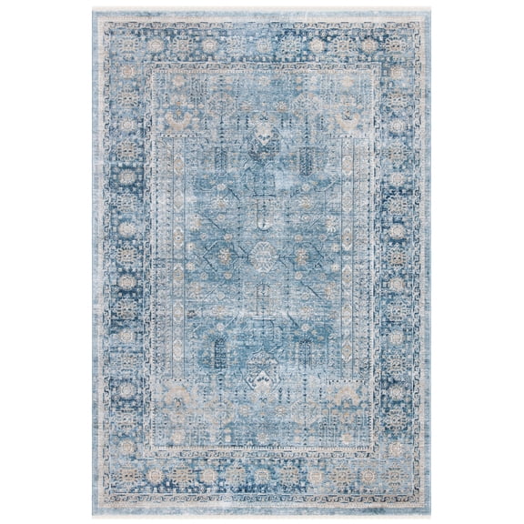SAFAVIEH Victoria Bethanie Floral Bordered Area Rug, Blue/Ivory, 6' x 9'
