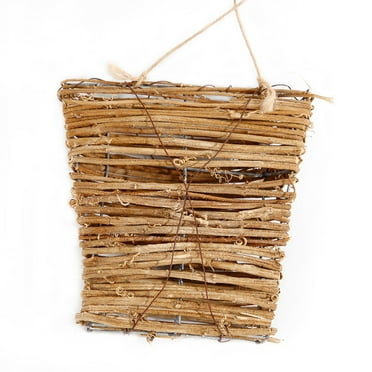 Kedshhgu Clearance Rattan Flower Basket Thanksgiving Wall Mounted Vintage Flat Flower Basket