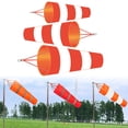 thumbnail image 6 of CHENGSI Red White Airport Windsock Rip-Stop Polyester Wind Measurement Sock Bag with Reflective Belt for Meteorology Chemicals Agriculture Industries 60cm, 6 of 9