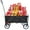 Black1, variant on Collapsible Wagon with Wheels, Segmart Portable Heavy Duty Utility 132lbs Wagon with Pocket for Outdoor Sports, Camping, Garden, and Shopping