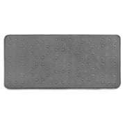 Popular Bath Waffle Weave Tub Mat, Silver, 17x36 Inches