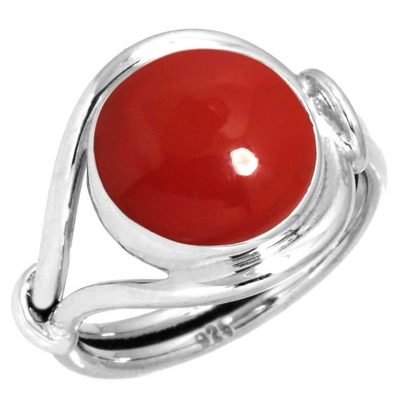 925 Silver Ring For Women - Girls Red Stone Stone Silver Ring Size 12.5 October Birthstone Boho Silver Ring Size 12.5 Gift For Women On Mothers' Day 925 Silver Jewelry With Gemstone