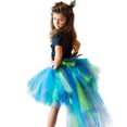 thumbnail image 2 of Falda tutú de plumas de pavo real para niñas, falda tutú de tul con cola para niñas pequeñas, faldas mullidas para niñas, disfraz de fiesta de Halloween de 1 a 14 años, 2 of 5