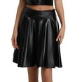 thumbnail image 2 of Women's High Waist Pleated Mini Skirt, Sexy Performance Skirt with Full Hem, Sparkly Stage Skirt for Dance, Show and Cosplay,Black,L, 2 of 4